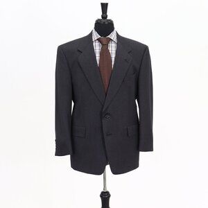 Hart Schaffner Marx 42S Gray Solid 2-Button Sport Coat Blazer Jacket G455